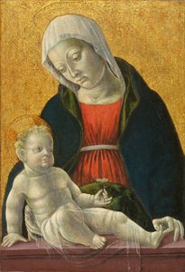 Madonna ve Çocuk, yaklaşık 1460-1470 (panelde tempera ve altın varak) by Vincenzo Foppa