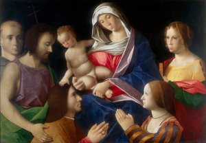Çocuk ve Azizler ile Madonna by Vincenzo di Biagio Catena