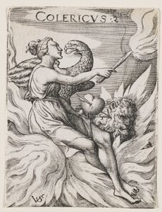 Kolerik Mizaç, c.1530-62 (gravür) by Virgilius the elder Solis