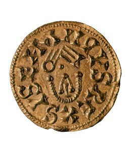 Kral Sisenand'ın Tremissis (veya triens), Tarraco, İspanya'da döküm, 7. yüzyıl (madeni para)