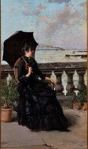 Mascagni Terasında by Vittorio Matteo Corcos