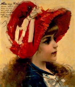 Nini'nin Portresi, Vittorio Matteo Corcos (1859-1933), tuval üzerine yağlı boya, 43x37 cm