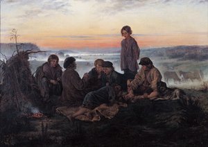 Bezhin Lea, 1869 by Vladimir Egorovic Makovsky
