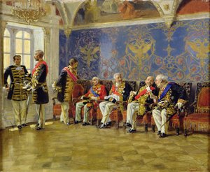 Seyirciyi Beklerken, 1904 (tahta üzerine yağlı boya) by Vladimir Egorovic Makovsky
