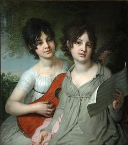 Portre Kontes Anna Gagarina ve Varvara Gagarina, 1802 by Vladimir Lukich Borovikovsky