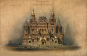 Tarih Müzesi binasının onaylı tasarımı, 1875 by Vladimir Ossipovitch Sherwood