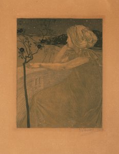 Balkonda Meditasyon, 1899-1900. by Vojtěch Preissig