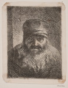 Yaşlı sakallı adam. yüz büstü
