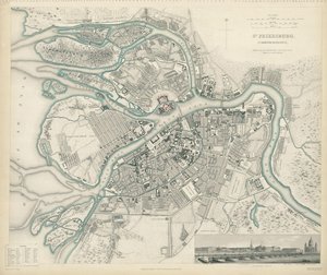 Petersburg Haritası, 1834 by W.B. Clarke