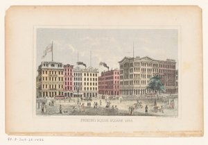 Park Row, Manhattan Matbaa kare 1868 (nesne üzerindeki başlık) by W.C. Rogers and Co.