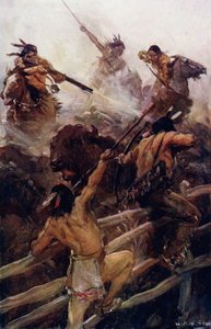 Bufalo ile yakın mesafede (renkli taş)