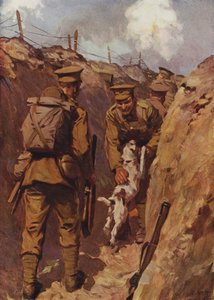 Gezgin zevkle efendisine doğru fırladı (renkli taş) by W.R.S. (after) Stott