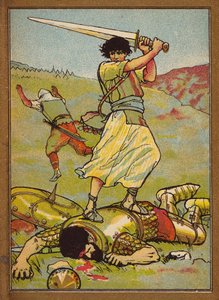 David ve Goliath (renkli litho)