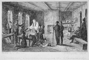 Newgate Hapishanesinin İçinde, Old Bailey, Londra Şehri, 1828 by WT