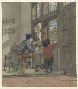 Kendi atölyesinde kunduracı by W. Barthautz