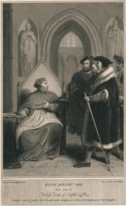 Kral Henry VIII. Perde 3. Sahne 2. Wolsey, Norfolk Dükü, Suffolk & c, 1796. by W. C. Wilson