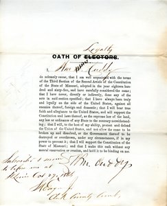 Wm'nin sadakat yemini. Missouri'den Cuddy, St. Louis İlçesi by W. Cuddy