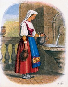 Su toplayan İtalyan Kadın, 1809.