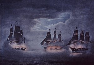 USS Anayasası (renkli taş) by John Ward Dunsmore