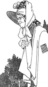 Üzerinde En Güzel Çiçekler Olan Büyük Bir Şapka Taktı, c1930 by William Heath Robinson