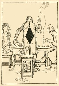 Elmasların ası üzerindeki Kazanan Kart, 1910. by William Heath Robinson