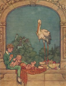 Ona İki Küçük Bir Erkek Kardeş ve Bir Kız Kardeş Getireceğiz, c1930 by William Heath Robinson