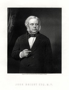 John Bright, İngiliz Radikal ve Liberal devlet adamı, 19. yüzyıl. by W. Holl