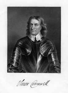 Oliver Cromwell, İngiliz askeri ve devlet adamı, 19. yüzyıl by W. Holl