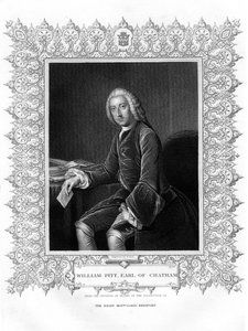 William Pitt, 1. Chatham Kontu, İngiliz Whig devlet adamı, 19. yüzyıl. by W. Holl