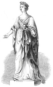 Kraliyet Borsasında Majestelerinin mermer heykeli, 1845.