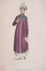 Yürüyüş elbiseli bir kadın, c1810