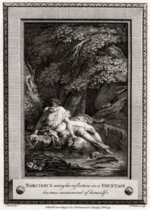 Bir Çeşmede kendi yansımasını gören Narcissus kendine aşık olur, 1775