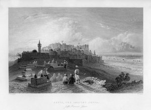 Jaffa, eski Joppa, Filistin İsrail, 1841.