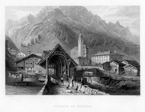 Splugen Köyü, İsviçre, 1834
