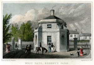 West Gate, Regents Park, Londra, 19. yüzyıl.