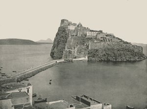 Aragon Kalesi, Ischia, İtalya, 1895.