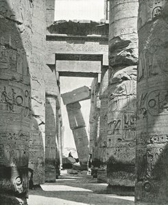 Hipostil Salonunun Sütunları, Karnak, Mısır, 1895.