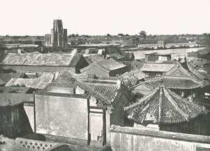 Katedral kalıntılarını gösteren genel görünüm, Tien-Tsin, Çin, 1895. by W and S Ltd