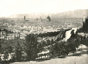Floransa şehrinin panoraması, İtalya, 1895. by W and S Ltd