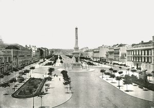 Restauradores Meydanı, Lizbon, Portekiz, 1895.