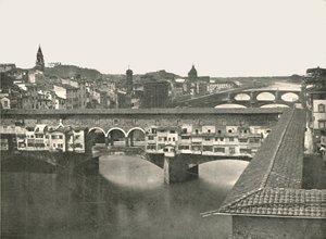 Ponte Vecchio, Floransa, İtalya, 1895. by W and S Ltd