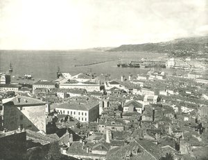 Kasaba ve liman, Trieste, İtalya, 1895. by W and S Ltd