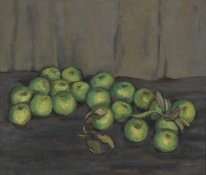 Gri Perdeli Yeşil Elmalar by Walt Kuhn