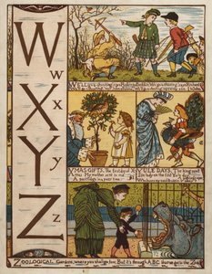 Alfabe (renkli taş) by Walter Crane
