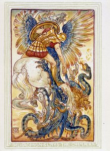 Bellerophon battle les chimeres - “Kızlar ve erkekler için harika bir kitap” da, hasta. Walter Crane tarafından by Walter Crane