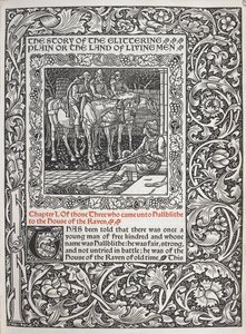 Bölüm I. Hallblithe'ye Kuzgun'un evine gelen üç kişiden. by Walter Crane