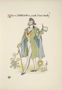 Karahindiba. İyi giyimli bir genç by Walter Crane