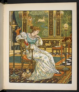 Hikaye için illüstrasyon, ormandaki Hind. by Walter Crane
