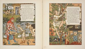 'Jack ve Fasulye Sapı' hikayesi için çizimler. by Walter Crane