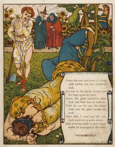 Jack ve fasulye sapı (renkli taş) by Walter Crane